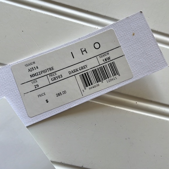 Iro piotre corduroy dark grey pants new with tags - Picture 6 of 15